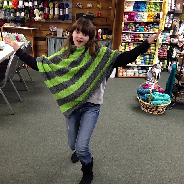 Striped or Chevron Poncho