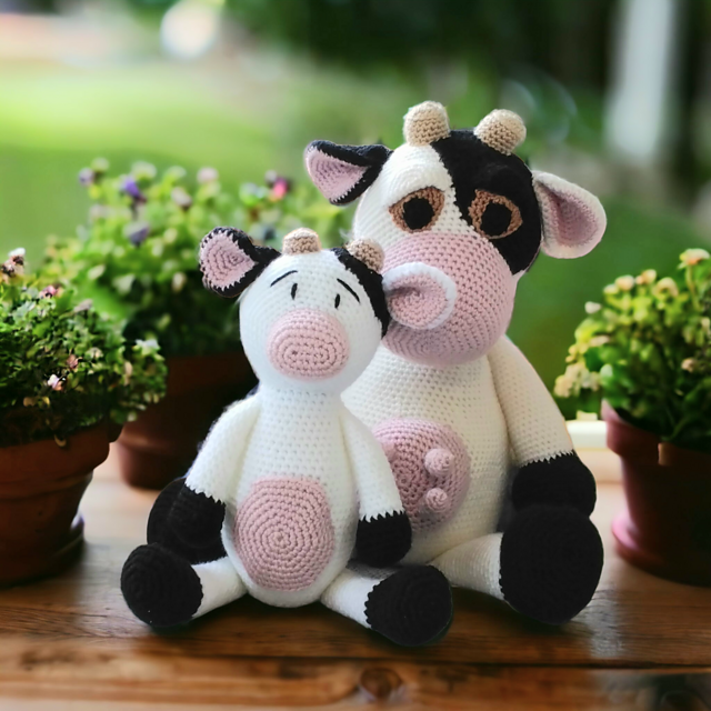 Crochet Cows Bubbles & Dot
