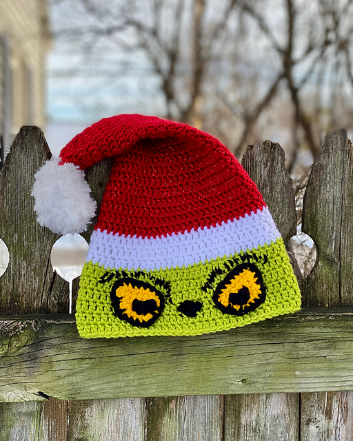 Grumpy Green Santa Hat