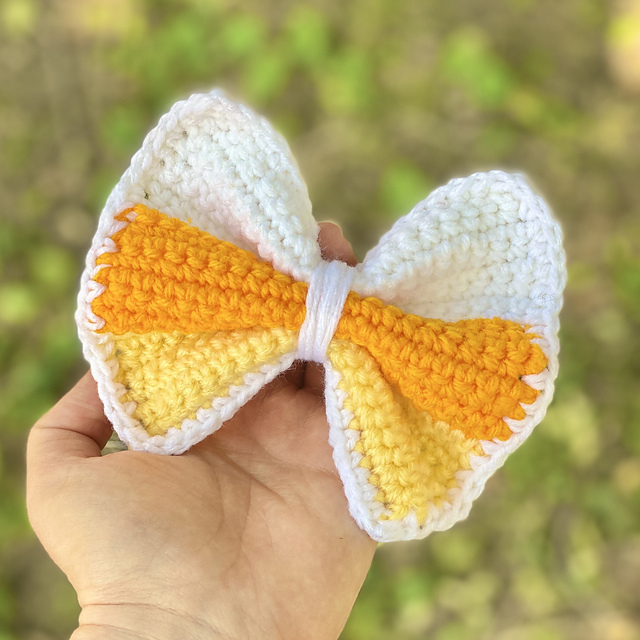 Candy Corn Bow Barrette