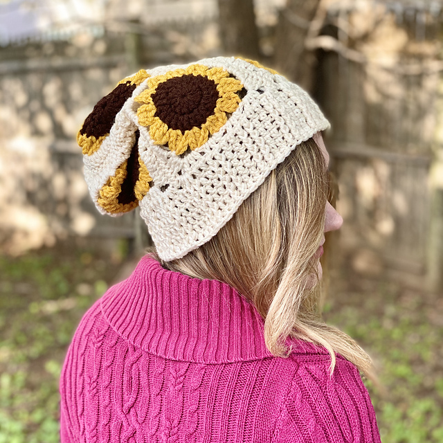 Sunflower Slouchy Hat