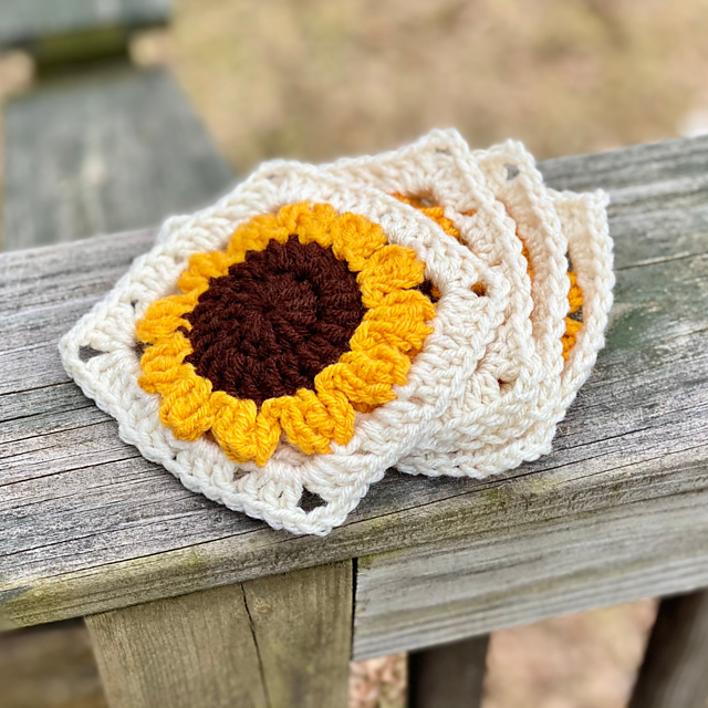 Sunflower Granny Coaster