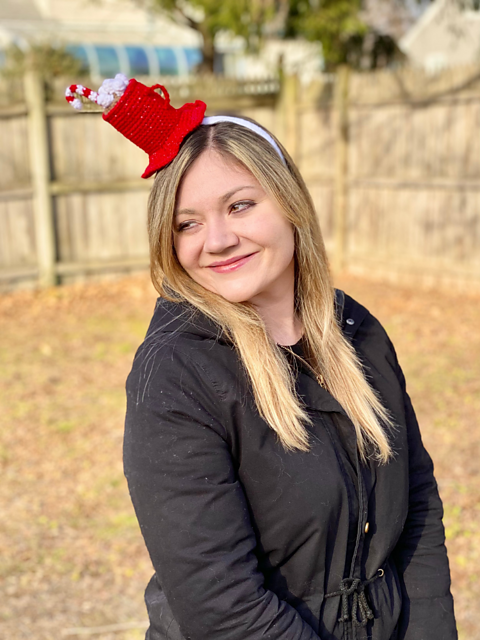 Hot Cocoa Top Hat Headband