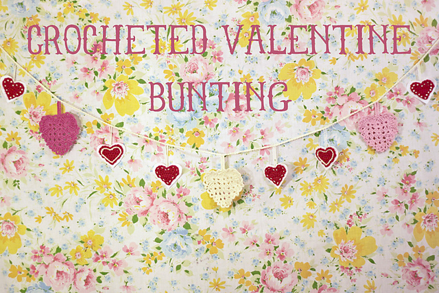Crocheted Heart Bunting