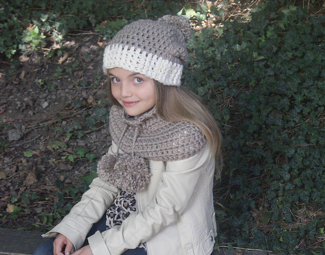 Pom Pom Hat and Cowl