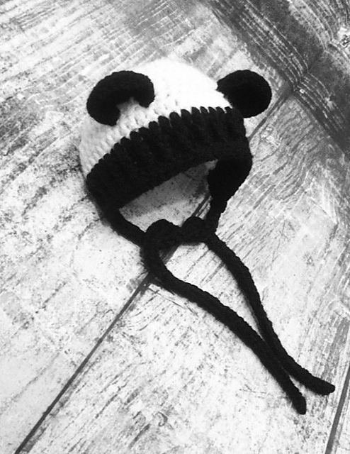 Panda Bear Bonnet Hat