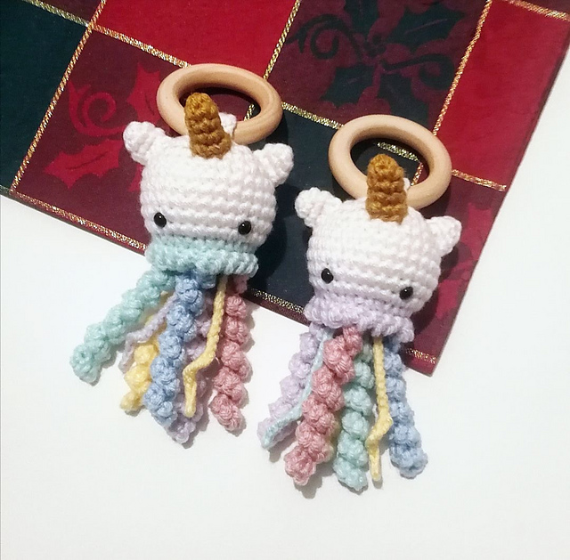 Unicorn Jellyfish Teether and/or Rattle