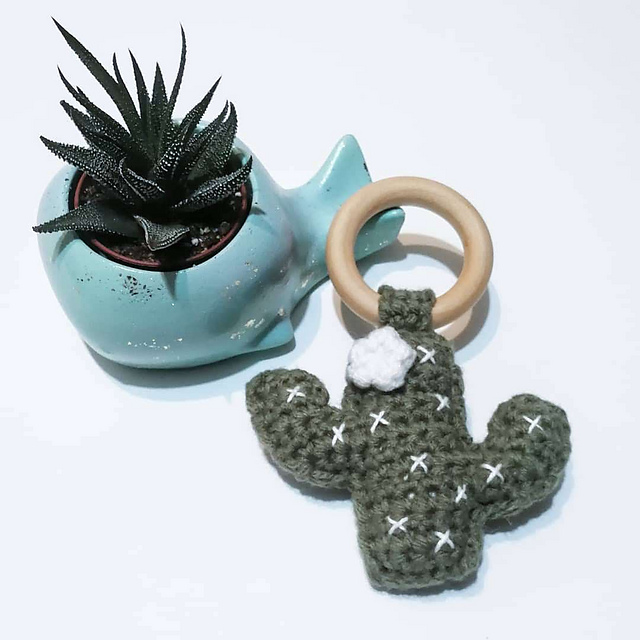 Cactus Teether and Rattle Toy