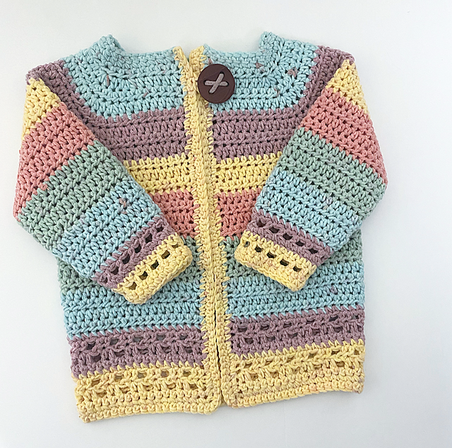Block Lace Sweater Cardigan