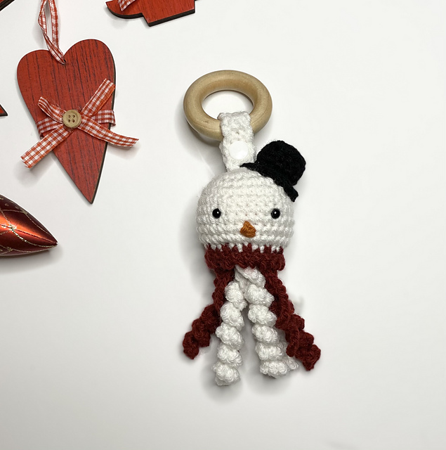 Snowman Jellyfish Teether and Rattle