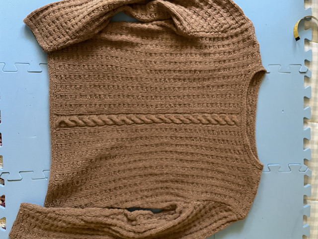 Cabled Pullover With Scarf