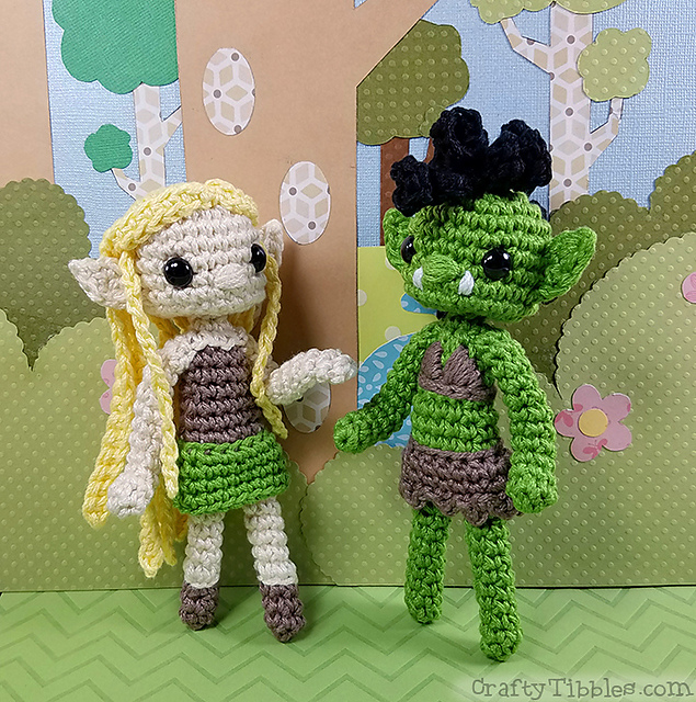 Treatürself Ravelry: Elf and Orc pattern by CraftyTibbles