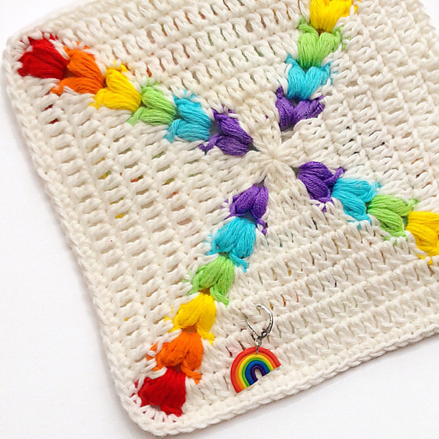 Rainbow Puff Square