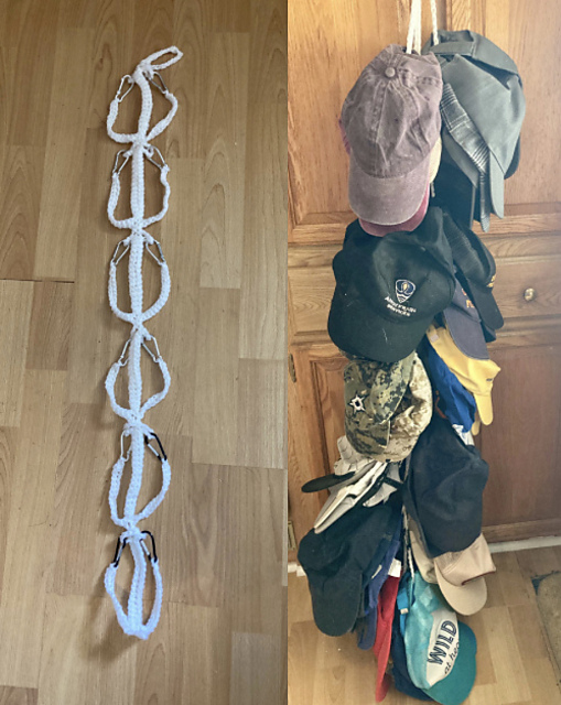 Compact hanging hat organizer