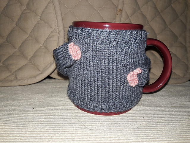 Ribbed Sweater with Mittens