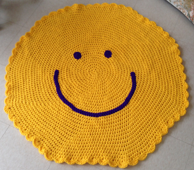 Smiley Face Throw Rug