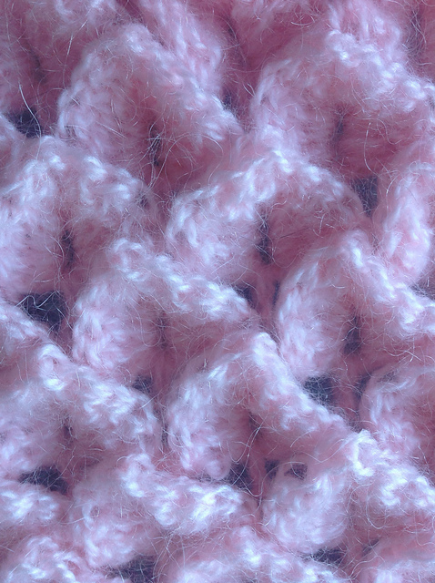 Triangular Crocodile Stitch Shawl