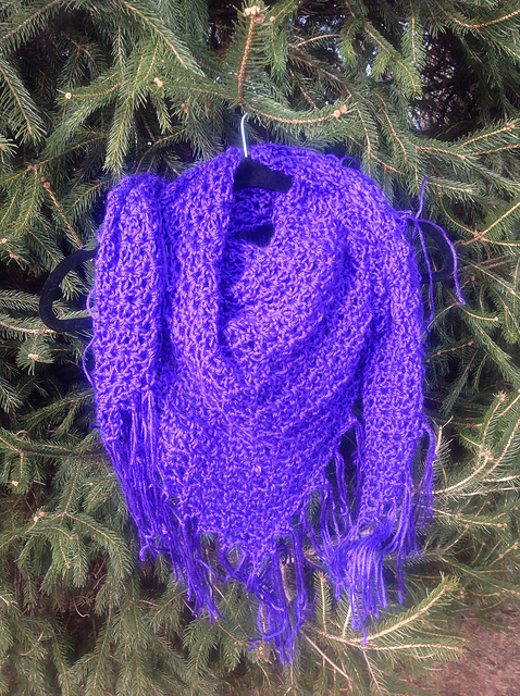 Purple Triangle Shawl