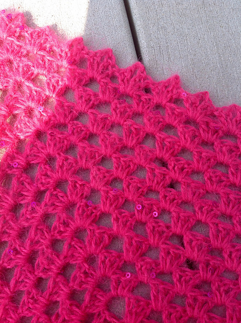 Sparkly Half-Granny Shawl