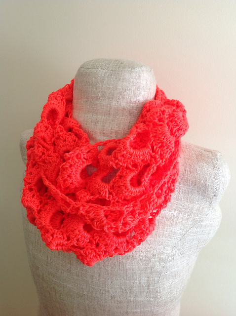 Coral Infinity Scarf
