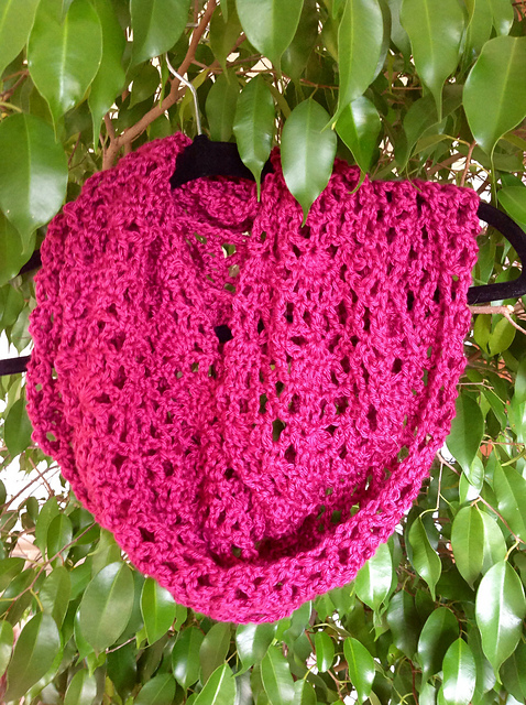 Lacy Fuschia Infinity Scarf