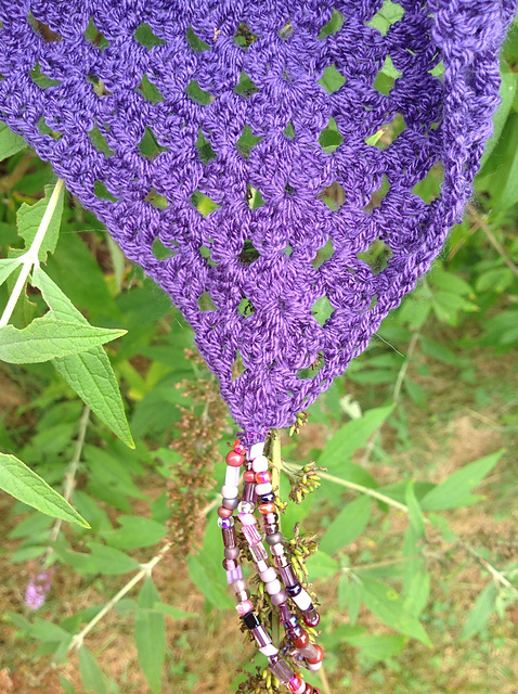 Beaded Triangular Shawl