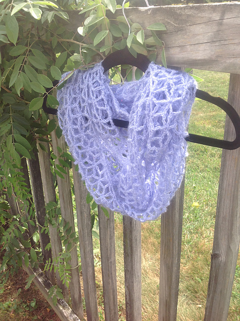Geometric Lace Infinity Scarf