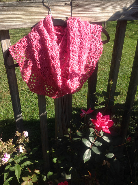 Rosy Lace Infinity Scarf