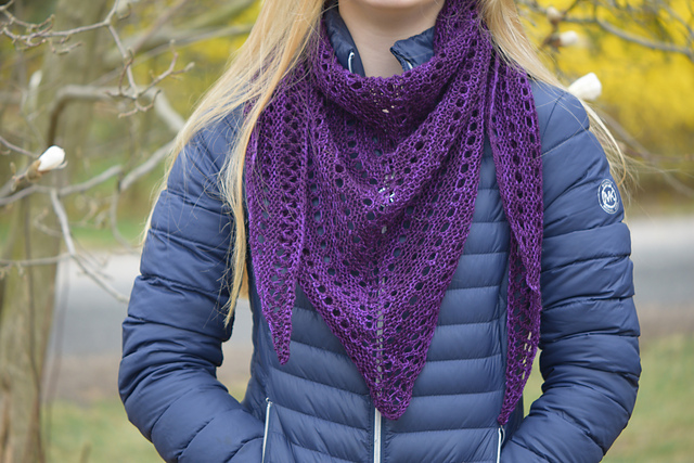Amethyst Triangle Shawl
