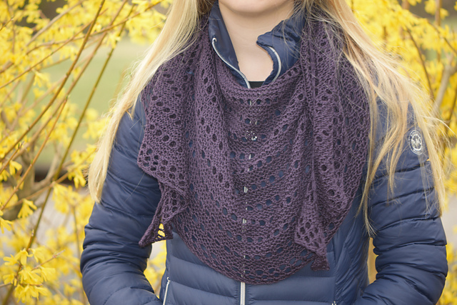 Blackberry Crescent Shawl