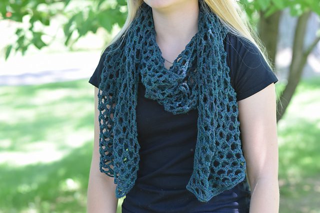 Peacock Picot Lace Scarf