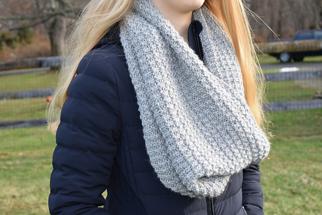 Grey Grid Cowl