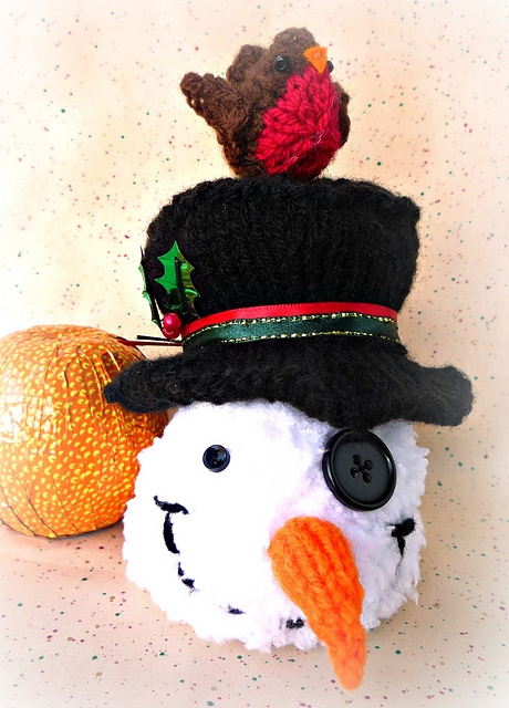 snowman & robin chocolate orange cover