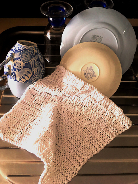 Basketweave dish cloth