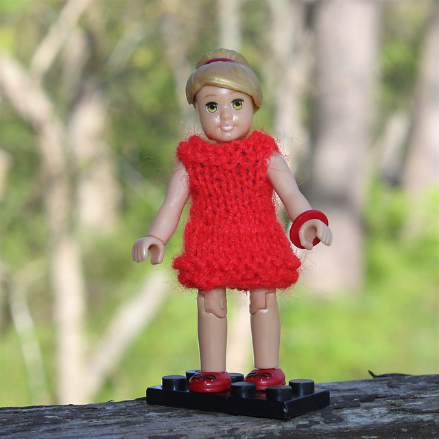 Knitted Dress for Tiny Dolls