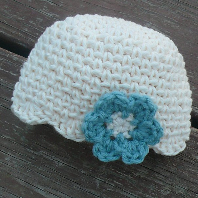 Baby Beanie with Flower