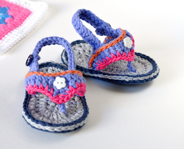 Ravelry: Baby Flip Flops pattern by Caroline Brooke