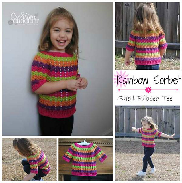 Rainbow Sorbet Ribbed Tee