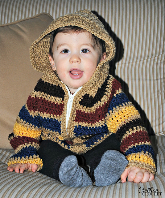 Crochet Hoodie Kids Hooded Sweater Crochet Baby Shark Infant