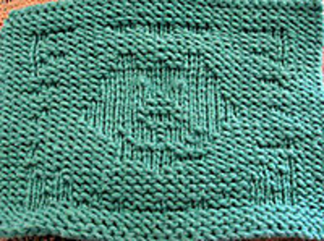 Loom Knit Lion Face Washcloth or Afghan Square
