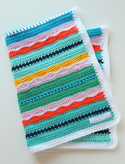 Miami Beach baby blanket