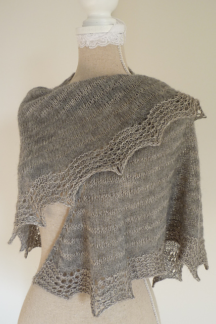 Shawl in alpaca and silk