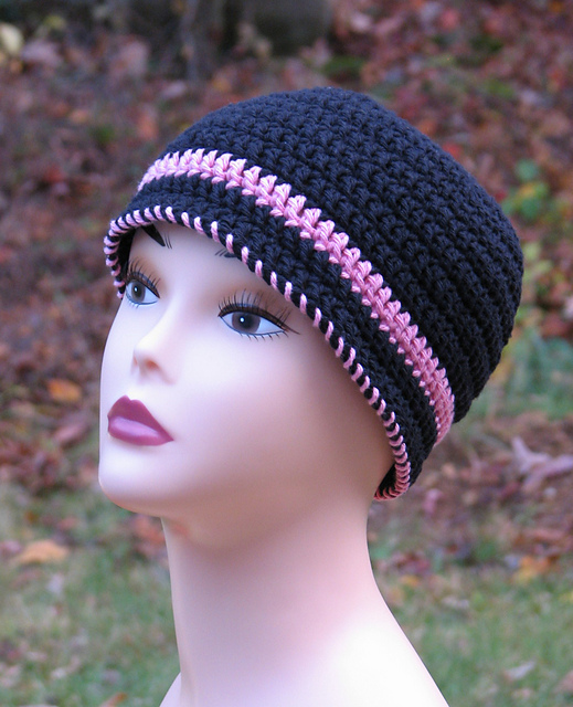 Easy Striped Ladies Beanie