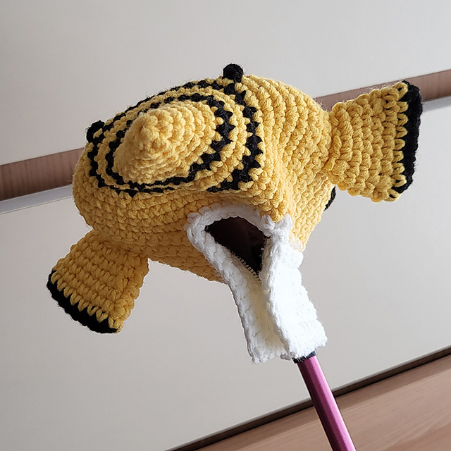 yellow swellfish golf club cover_for wood club