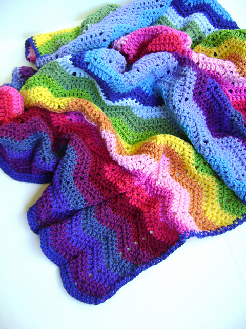 Technicolor Wave Blanket