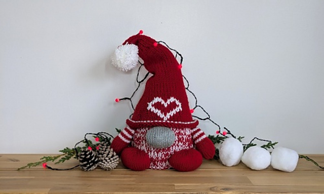 Large Knitted Seasonal Gnome