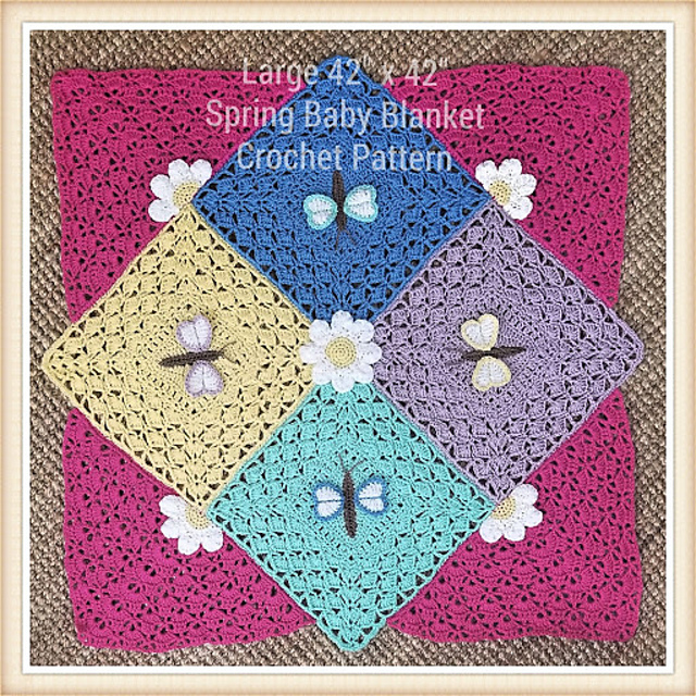 Spring Dragonfly Baby Blanket