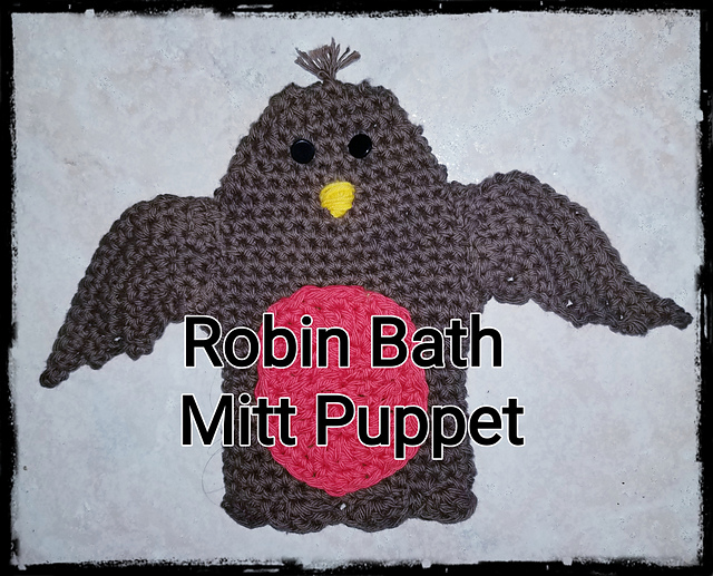 Robin Bath Mitt Puppet