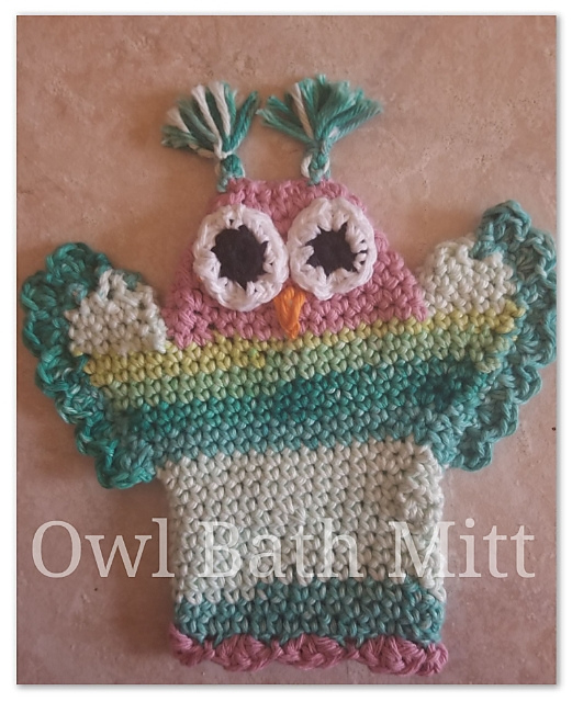 Owl Bath Mitt Puppet