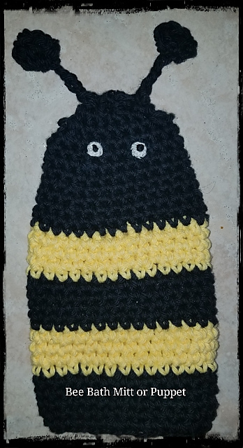 Bumble Bee Childs Bath Mitt Puppet